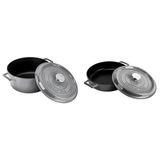 Lava Metal Premium Serisi Döküm 28 cm Seti, Majolik Gri
