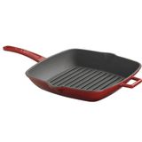 Lava Metal Saplı 28x28 cm Kırmızı Izgara Tava