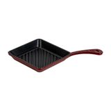 Lava Mini Kare Izgara Tava Döküm Demir Yekpare Saplı Ölçü 16x16cm.