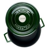 Lava Premium Döküm 28 cm Majolik Çok Amaçlı Yeşil Yuvarlak Tencere