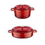 Lava Trendy Döküm Yuvarlak 2 Li Set 20cm Derin + 24cm Basık Tencere Set