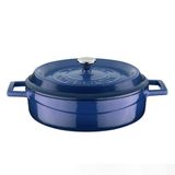 Lava Trendy Mavi Yayvan 24 cm Döküm Tencere