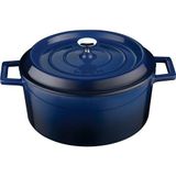 Lava Trendy Yuvarlak 24 cm Mavi Demir Döküm Derin Tencere