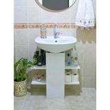 Lavabo Altı Dolap, Banyo Dolabı, Banyo Düzenleyici Raflar, Beyaz, Asudehome