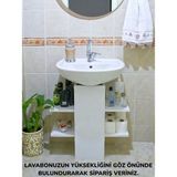 Lavabo Altı Dolap, Banyo Dolabı, Banyo Düzenleyici Raflar, Beyaz