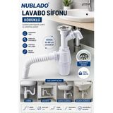 Lavabo Altı Gider Sifonu Ek Çıkışlı – Çamaşır Ve Bulaşık Makinesi Tahliye Hortum Esnek Lavabo Sifonu
