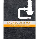 Lavabo Altı Matı Sıvı Geçirmez Kaymaz Taban Evye Dolap Paspası 60X76 cm