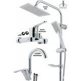 Lavabo Banyo Bataryası Ve Robot Duş Seti Baston Model