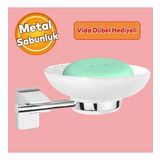 Lavabo Banyo Wc Vidalı Metal Sabunluk Katı Sabunluk Cam Haznesi El Sabunluğu Kristal