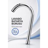 Lavabo Batarya Borusu – Krom, 5 Yıl Garantili