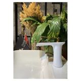 Lavabo Bataryası Şelale Lavabo Musluğu Gold Beyaz Lavabo Armatürü Naturel Doğal Akış