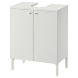 Lavabo Dolabı, Beyaz, 50x65 cm, 2 Kapaklı