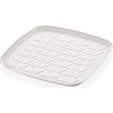 Lavabo Halısı, Beyaz, Kaymaz Su Geçirgen Evye Matı, Mutfak ve Banyo Için, 40 x 35,5 x 2 cm