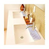Lavabo Için Silikon Esnek Mat Musluk Sapı Damlama Tutucu Raf Mutfak Tezgahı Sıçrama Koruma - 0 Siyah - Option-1