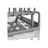 Lavabo Organizeri Tezgah Üstü Abs Plastik Mutfak Organizer Banyo Düzenleyici Evye Üstü Süngerlik Sabunluk Organizer Su Hazneli Gri Raf (Metalik Gri) - Option-1