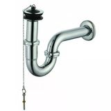 Lavabo Sifonu 33 Cm Süzgeçli Krom