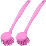 Lavabo Temizleme Fırçası, 2 Adet (Pembe) - 0-Kahverengi - Option-1