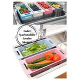 Lavabo Üstü Ayarlanabilir Süzgeç Sepeti | Kayar Plastik Meyve Sebze Yıkama & Kurutma Aparatı