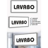 Lavabo Yazılı Beyaz Mdf Kapı Levhası
