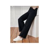 Lavajeans Kadın Siyah Lavajeans Yüksel Bel Bol Paça Kot Pantolon Siyah
