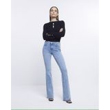 Lavajeans Kadın Yüksekbel Ispanyol Paça Pantolon Buz Kar1122 Buz Mavi