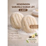 Lavandula 2 ADET- Kendinden Sabunlu Kabak Lifi | Premium Yağlı Lifli Sabun | Peeling Etkili Kese | Vanilya Kaşmir