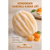 Lavandula Mandalina-Kendinden sabunlu kabak lifi- duş lifi - peeling