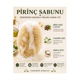 Lavandula Pirinç Sabunlu kabak kese- Yasemin yağı - Peeling - Aydınlatıcı etki - Ferah Yasemin kokusu