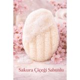 Lavandula Sakura Çiçeği Sabunlu Doğal Kabak Lif - Kendinden sabunlu