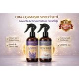 Lavanta-Beyaz Sabun 2'li Oda ve Çamaşır Spreyi Oda Kokusu Oda Spreyi 250ML - 2Lİ SET