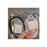 Lavanta design Şarj aleti düzenleyici şarj aleti kulaklık taşıma çantası mini şeffaf çanta