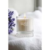 Lavanta Kokulu Mum - %100 Doğal Soya Mumu Kristal Bardak Aromaterapi Kokulu Mum - 210 cc