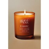 Lavanta Kokulu Mum - %100 Doğal Soya Mumu Lav Liberty Amber Bardak Mum - 280 cc