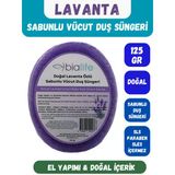 Lavanta Özlü Doğal El Yapımı Sabunlu Vücut Duş Süngeri - Bialife