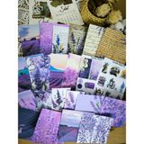 Lavanta Temalı Bullet Journal Kağıt Etiket Sticker Seti Journal / Defter / Çıkartma / Scrapbook - Renkli - Mat Sticker - Farklı