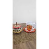 LavanTasarım Kupa Bardak Altlığı Aksesuar Kabak Set 7 LVNT2025S0008