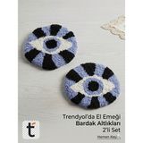 Lavante Butik El Yapımı Evil Eye Bardak Altlığı – Punch Nakış Dekoratif Bardak Altlığı Nazar Boncuğu Punch Kahve Sunum Bardak Altlığı Needle Coaster Araba Aksesuarı