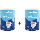 Lavazza Caffe Decaffeınato Kafeinsiz Öğütülmüş Kahve 250 gr x 2 Teneke Kutu - Filtre Kahve - 500 gr
