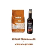 Lavazza Crema E Aroma 1000 Gr + Grande Terra Çikolata Şurubu 750 Ml Çekirdek