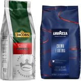 Lavazza Crema E Aroma Çekirdek Kahve 1 kg + Jacobs Banquet Medium Espresso Beans Çekirdek Kahve 1 kg - 2 kg
