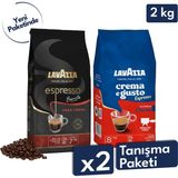 Lavazza Crema E Gusto, Espresso Barista Gran Crema Çekirdek Kahve 1 kg | 2'li Paket - 2 kg