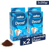 Lavazza Decaf Kafeinsiz Öğütülmüş Filtre Kahve 2'li Avantaj | 250 gr x 2 Paket | Makine, French Press, Moka Pot Uyumlu - 500 gr