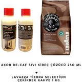 Lavazza La Reserva De Tierra Selection Çekirdek Kahve 1 kg + Axor De-Caf Sıvı Kireç Çözücü 250 ml