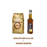 Lavazza Qualità Oro Kahve Çekirdeği 1000 Gr Ve Grande Terra Vanilya Şurubu 750 Ml Seti Çekirdek