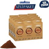 Lavazza Qualita Oro %100 Arabica Öğütülmüş Filtre Kahve 250 gr | 12'li Paket - 12 Adet