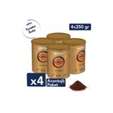 LavAzza Qualita Oro %100 Arabica Öğütülmüş Filtre Kahve Teneke Kutu | 4'lü Çok Avantajlı Paket