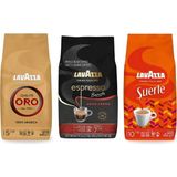 Lavazza Qualita Oro, Espresso Barista Gran Crema, Suerte Çekirdek Kahve 1 kg | 3'lü Paket - 3 kg
