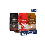 Lavazza Qualita Rossa, Crema E Aroma, Espresso Barista Gran Crema Çekirdek Kahve 1 Kg | Üçlü Avantajlı Paket