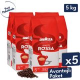 Lavazza Qualita Rossa Espresso Çekirdek Kahve 5'li Avantajlı Paket | 1 kg x 5 Paket - 5 kg