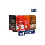 Lavazza Qualita Rossa, Suerte, Crema E Aroma, Espresso Barista Gran Crema Çekirdek Kahve 1 Kg | Dörtlü Avantajlı Paket